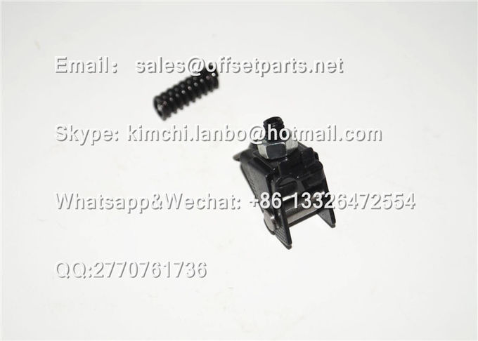 offset printing machine part GRIPPER HOLDER&SPRING metal tail-width 12mm black 2 pieces