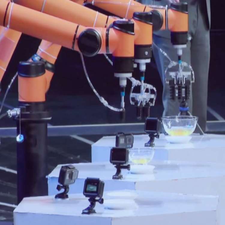 Collaborative Robot Of AUBO i16 Cobot With 6 Axis Robotic Arm For Tea Making As Service Robot