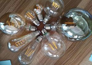 Quality St64 Led Filament Bulbs 6w Amber Glass 360 Degree With E26 Base Ul Listed wholesale