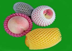 Quality Food Grade PE Epe Foam Fruit Net Yellow Color 3 - 15cm Width wholesale