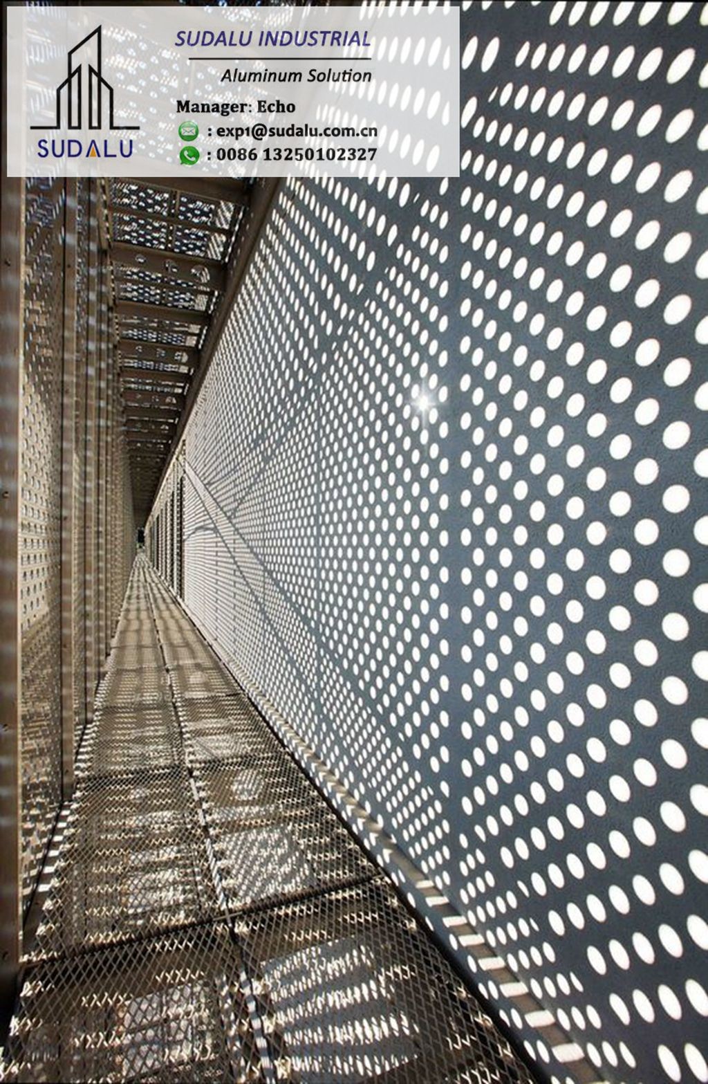Customized Aluminum Perforated Veneer Panel Metal Pallery Decoration Screen