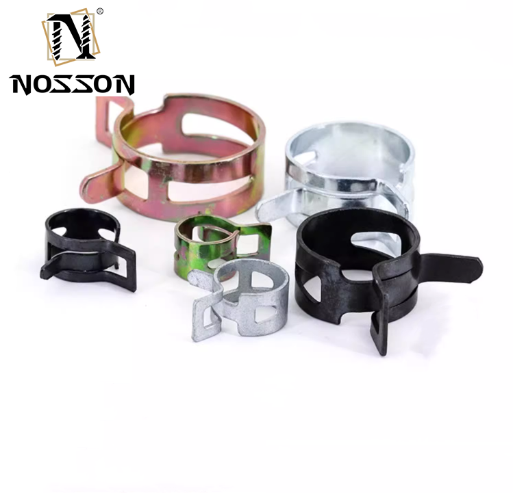 6-15mm Heavy Duty Clamp Spring Band Type Fuel Vacuum Hose Silicone Pipe Tube Clip Zinc Plated Clamps for Heavy Industry