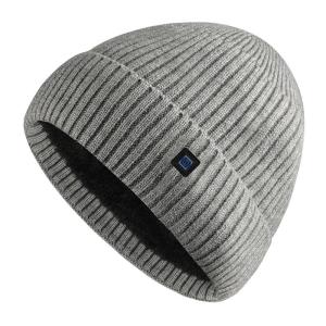 Quality Knit Rechargeable Heated Beanie , USB Heated Hat Overheat Protection wholesale