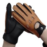 wholesale big discount cheap real deerskin leather cycling gloves