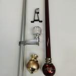 22 Inch 0.45mm Removable Steel Pipe Curtain Rods