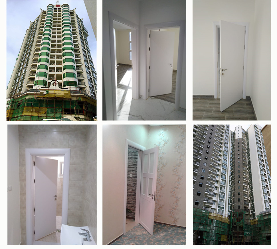 Fashion Composite WPC Interior Door Impact Resistant Acoustic Bathroom Use