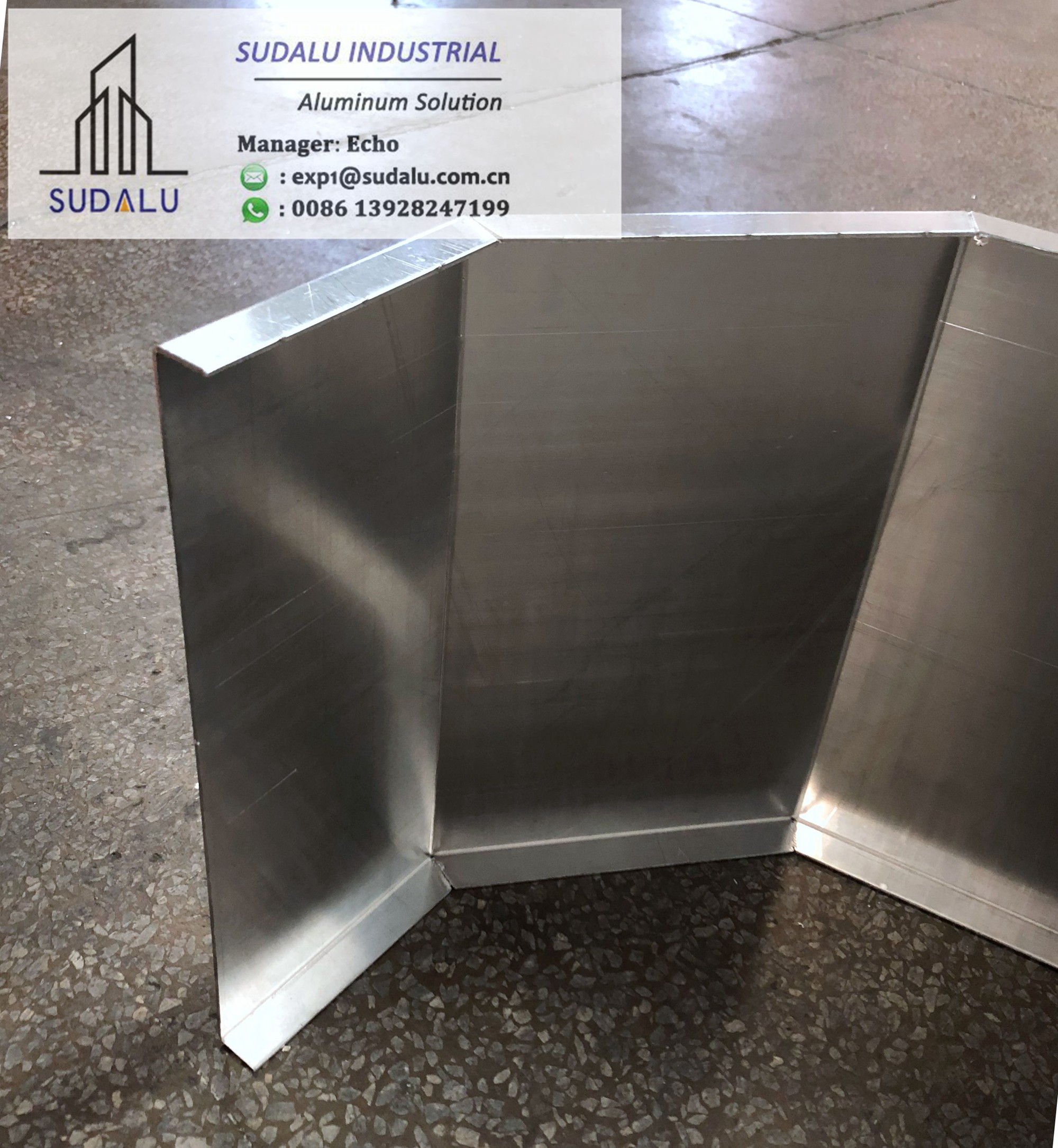 SUDALU Aluminum Solid Panel Bending Shape Aluminum Panel for Air Conditioner Cover