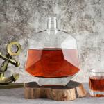 Glass Collar Empty Xo Vodka Decanter Alcohol Liquor Bottle for Entertaining