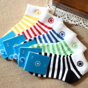 Quality Elegant stripe design customized embroiderying logo OEM cozy cotton dress socks for baby wholesale