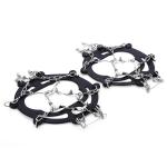 LANDWIND Ice Snow Grips, Anti Slip Crampons, 10/18 Manganese Steel Spikes,