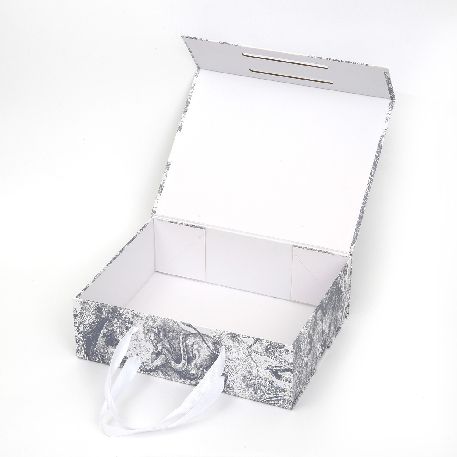 Flat Pack Foldable Magnetic Box Rope Handle Collapsible Space Saving