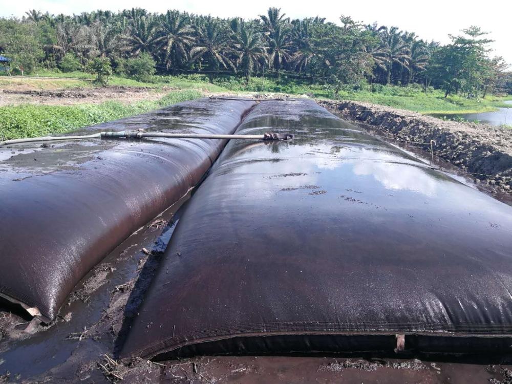 GT330D 50/50KN/M 0.4-0.8mm opening size dewatering geotube for Palm oil waste water treatment without adding flocculant
