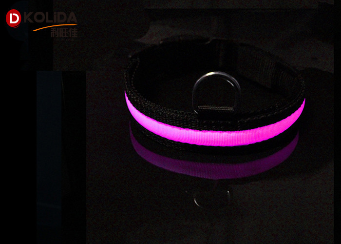 Nylon Luminous Necklace Super Bright LED Dog Collar Leashes For Pets