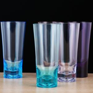 Quality Stackable Hi Ball Plastic Tumbler Glasses Colorful Unbreakable SAN Vodka Shot Glasses wholesale