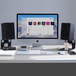 ISO9001 Rohs CE Desktop Metal Speaker Stands Pair Stamping Parts for Studio