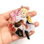 ROHS Certificate Acrylic Cute Cartoon Keychain No Deformation 20g-25g