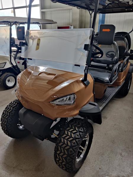 Brown Luxury High-End 4+2-Seater Lithium Battery Off-Road Electric Golf Cart
