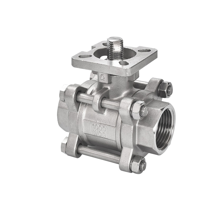 CF8 CF8m ISO5211 High Platform Thread 3PC Ball Valve