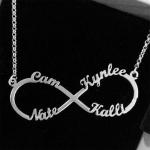 15.7in Infinity Custom Silver Necklaces