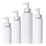 Luxury 250ml 500ml White Round Empty Conditioner Shower Gel Plastic Packaging