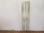 Internal Half Glazed Beveled Edge Glass Brass Nickel Patina Available
