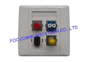 Quality Fiber Optic Termination Box 4 Port Wall Plate Outlet FC SC LC ST Adapters wholesale