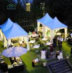 outdoor reception party stretch luxury event wedding advertising gazebo pagoda
