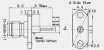 K Series Female 2-hole Flange Stainless Steel RF Coaxial Connector with Long