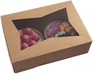Quality Clear Lid Cookie Auto Popup Bakery Kraft Cardboard Box wholesale