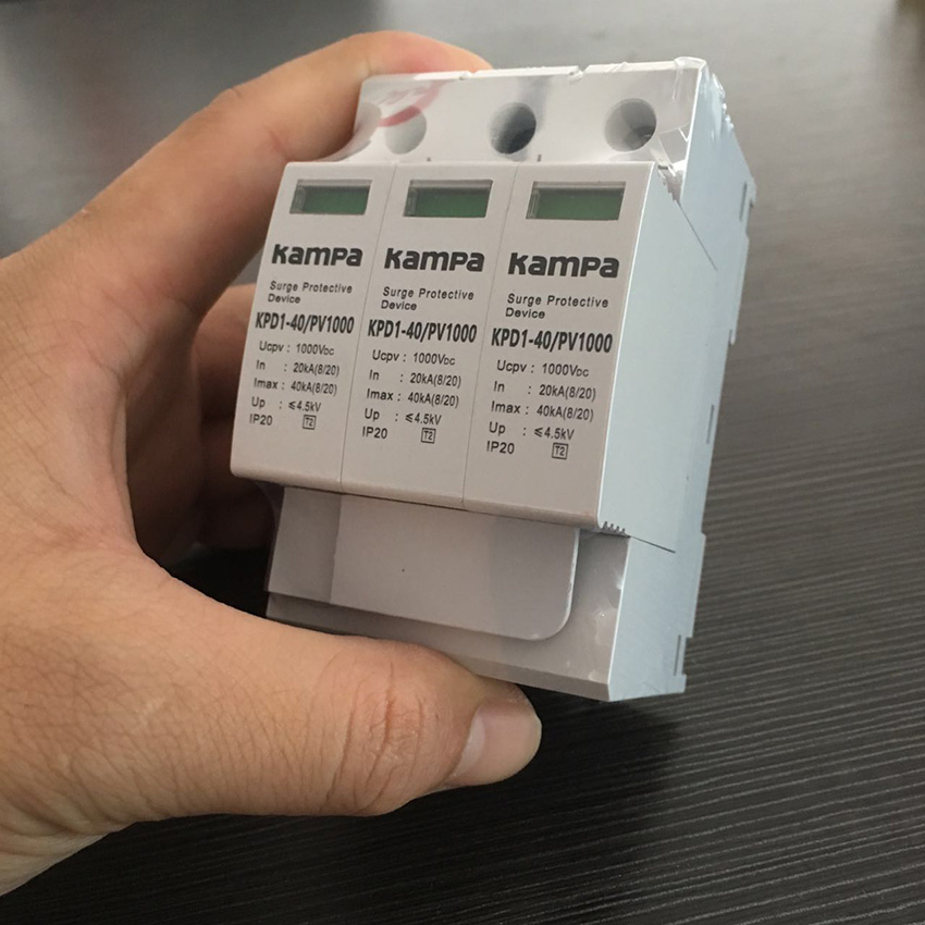 High quality 3 phase 1000V DC SPD 20/40KA Voltage Protector Lightning Surge Protector Device
