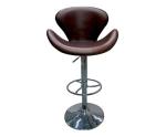 Vintage Leather Aviator Aluminum Swan Bar Stool
