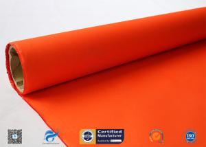 Quality 0.2mm Orange Acrylic Coated Fiberglass Cloth High Temperature Resistant wholesale