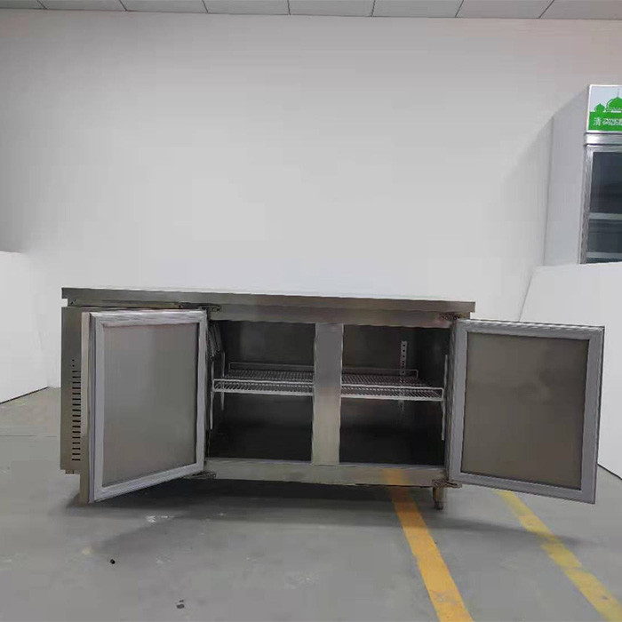 LED Display 1.5m Fan Cooling Under Counter Chiller 2 Door