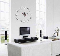 Quality Water Drop Style Vinyl Wall Sticker Clock 10A074 Flower Wall Decoration wholesale