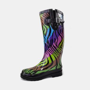 Quality Flexible Zebra Rubber Rain Boots , Wear Resistant Size 5 Rain Boots wholesale