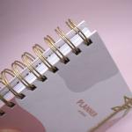 Paper Cover Custom Logo A5 Pink Spiral Weekly Monthly Manifestation Goal Diary