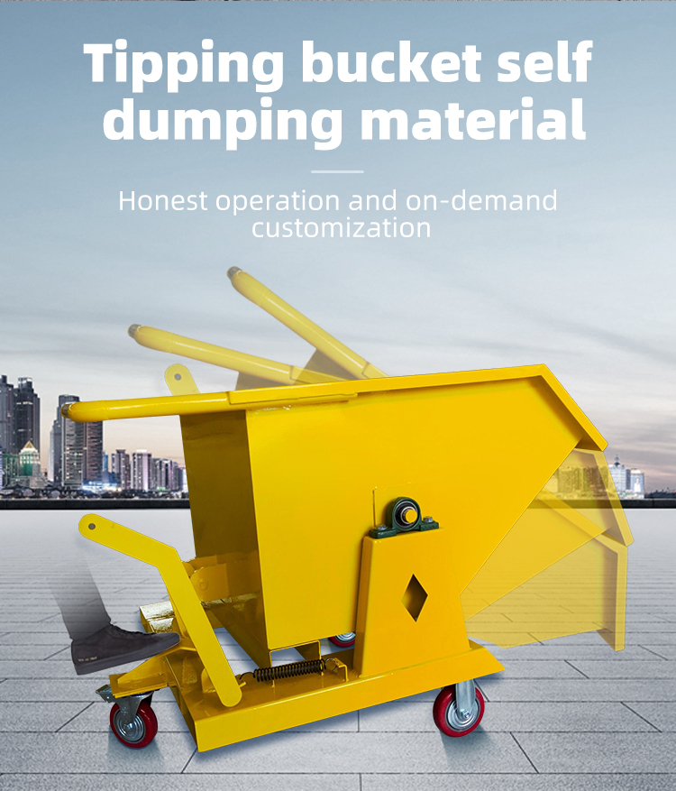 Hydraulic / Pneumatic Tipper Bin Safe Load Discharge In Seconds