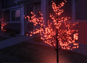 Quality LED Iron Pole Cherry Tree Lights Peach Blossom Luminous Plant High Brightness wholesale