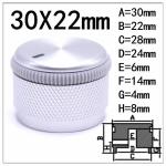Blue 32x22 6mm Aluminum Solid Amplifier Stereo Volume Potentiometer