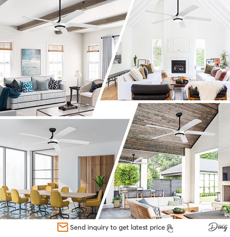 Remote Control Switch 65 Inches LED Ceiling Fan with 5 ABS Blades and Dimmer Support