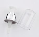Cream Dispenser OEM Cosmetic Lotion Pump With Transparent Cap