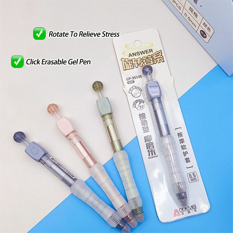 Fashion Rotate Toy Pen Erasable Neutral Plastic 0.5mm Pens for Students