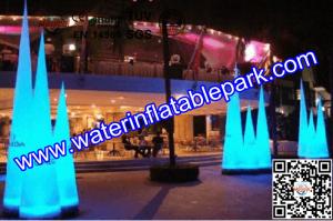Quality 2m Lighting Inflatable Stages Decoration / Inflatable Cone For Wedding Backdrops wholesale