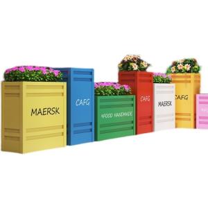 Quality Extra large outdoor modern metal flower pot colorful planters wholesale