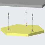 Metal Ceiling Hanging Systems Adjustable Suspension With Connect Absorber Anchor