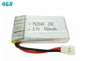 Quality 3.7V 550mAh 20C Rate RC Plane Battery , Helicopter Micro Drone Battery 752540 702030 Hobby wholesale