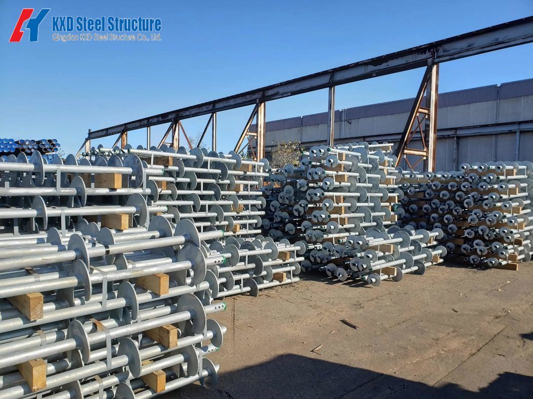 Prefabricated Galvanized Steel Round Spiral Ground Anchor Helical Screw Piles