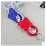 New creative gift product metal led light tape bottle opener keychain keyrings
