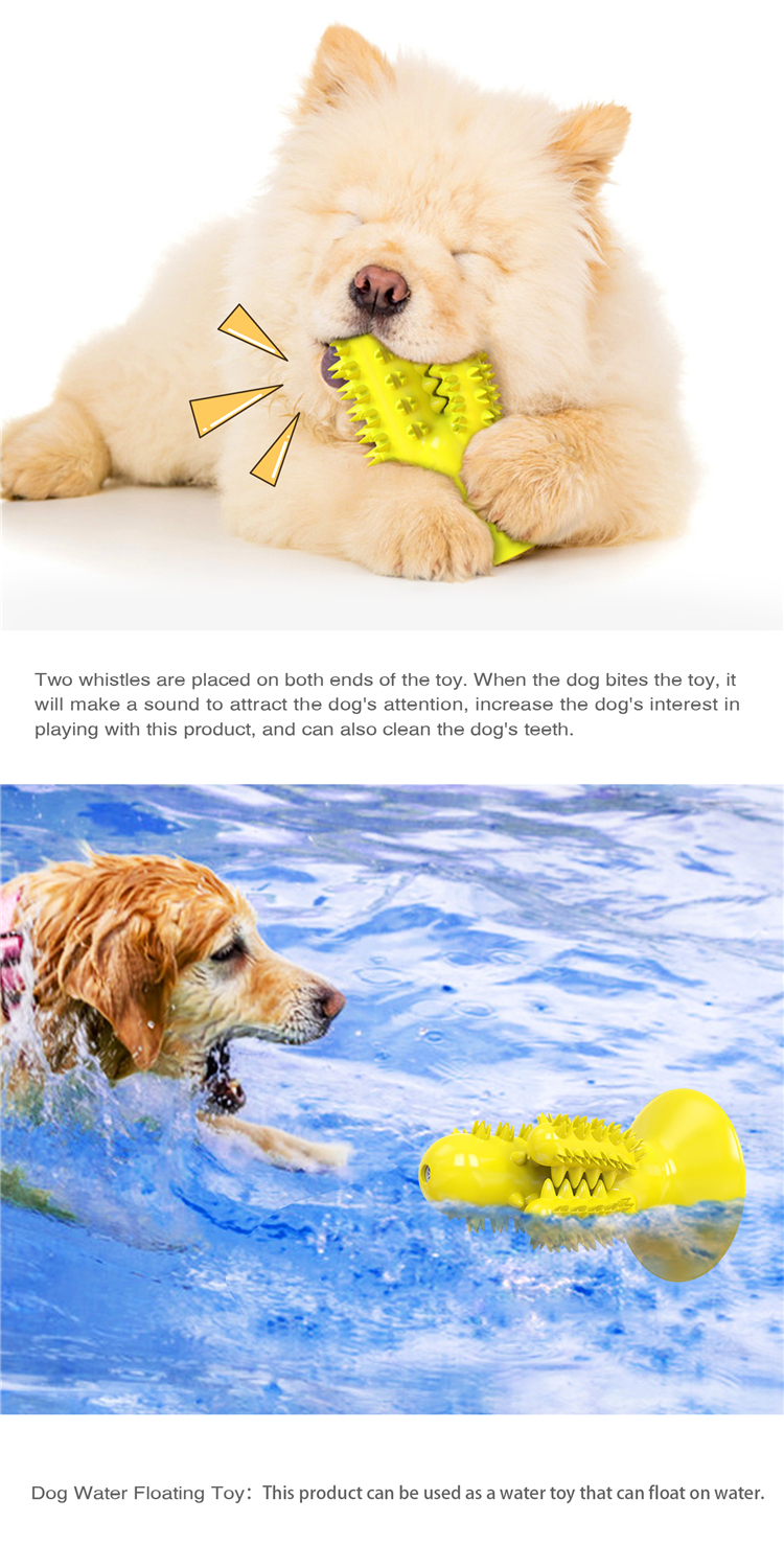 Durable Rubber Cactus Tough Interactive Squeaky Dog Toys For Aggressive Chewers