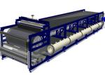PLC Control Small Filtration Area Vacuum Belt Filter Sludge Dewatering Treatment